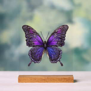 Señal Acrílica Alas Twinkling, Mariposa Morada