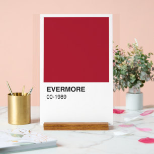 Señal Acrílica Álbumes de Taylor Red Evermore 1989 - Antecedentes