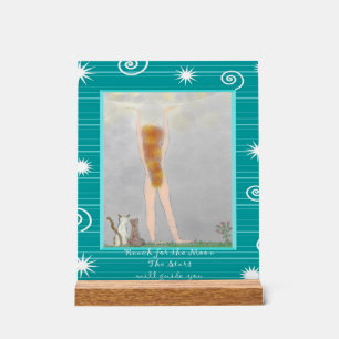 Señal Acrílica Alcanzar la luna las estrellas te guiarán