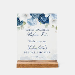 Señal Acrílica Algo Azul Antes De Hacer La Bienvenida De La Ducha