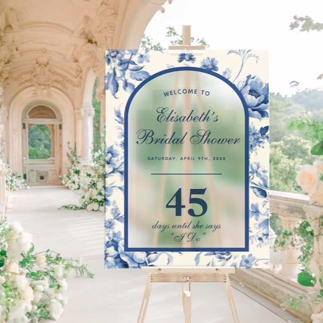 Señal Acrílica Algo de Blue Elegoiserie Chinoiserie Bridal Shower (Subido por el creador)