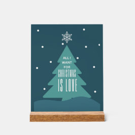 Señal Acrílica All I want for Christmas is love