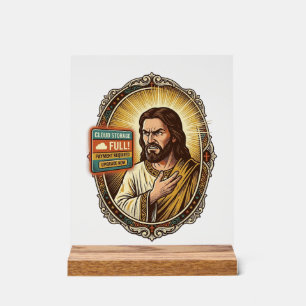 Señal Acrílica Almacenamiento en la nube de Jesús lleno aviso pay