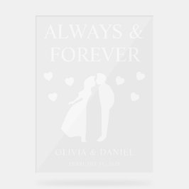 Señal Acrílica Always and Forever Custom Wedding