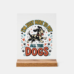 Señal Acrílica Amante de Perros Divertido Diseño Vintage Mascota