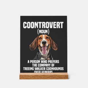 Señal Acrílica Amante del Coonhound Walker Arbóreo Perro Coontrov