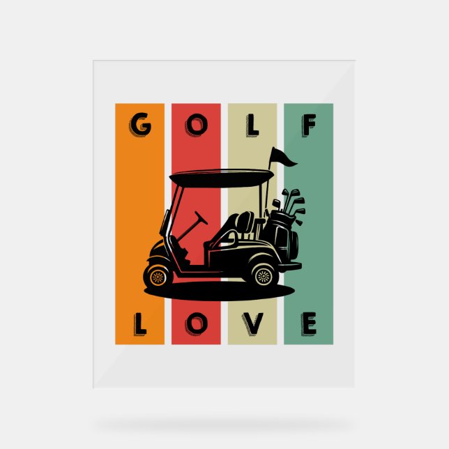Señal Acrílica Amor al golf (Anverso)