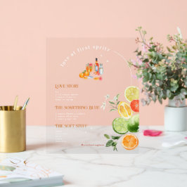 Señal Acrílica Amor Al Primer Spritz | Bebida de firma