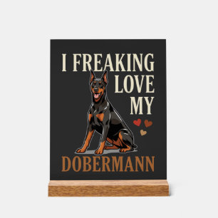 Señal Acrílica Amor Dobermann Amante Perros