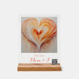 Señal Acrílica "Amor puro" - Mamá y yo, CÓDIGO QR