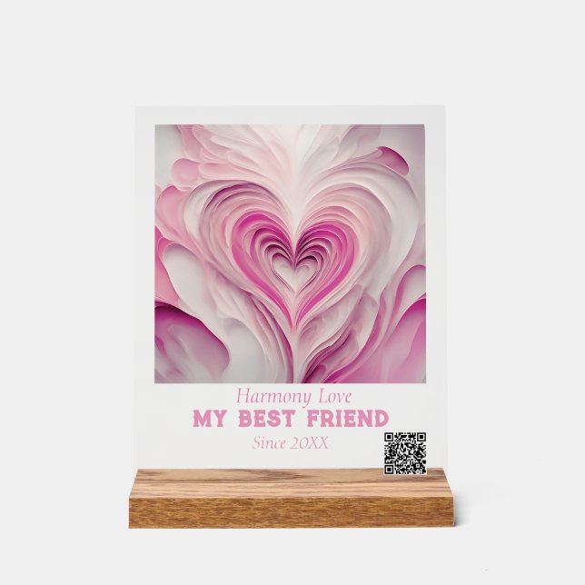 Señal Acrílica "Amor puro" personalizado - Mi mejor amigo (Anverso)