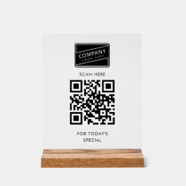 Señal Acrílica Añadir el código QR y el menú del logotipo comerci