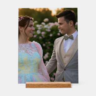 Señal Acrílica Añadir Personalizar de fotografía Boda