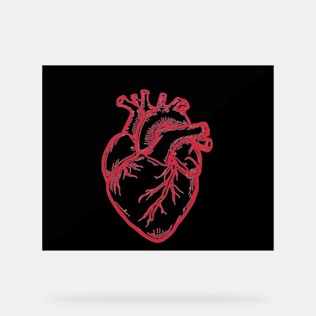 Señal Acrílica Anatomical Heart Valentine Shirt (Anverso)