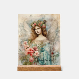 Señal Acrílica Ángel de cosecha en azul