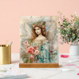 Señal Acrílica Ángel de cosecha en azul