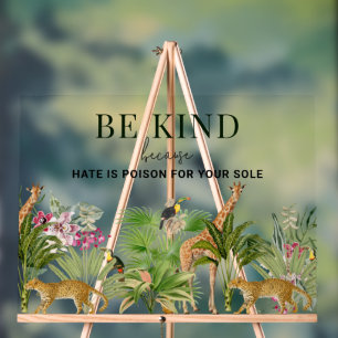 Señal Acrílica Animales Safari con cita Inspiradora