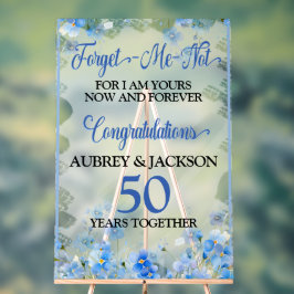 Señal Acrílica Aniversario de nomeolvides no