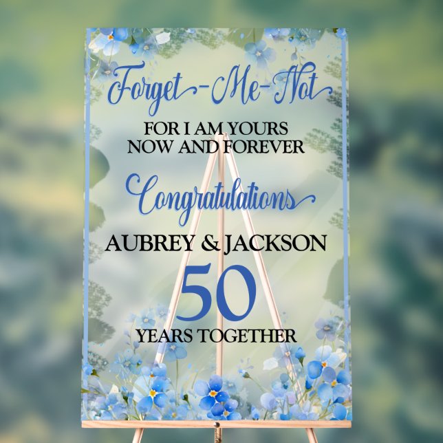 Señal Acrílica Aniversario de nomeolvides no (Neutral )