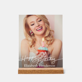 Señal Acrílica Aniversario feliz moderno simple