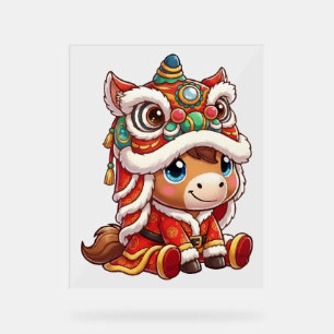Señal Acrílica Año Nuevo Chino Caballo 2026 Zodiaco