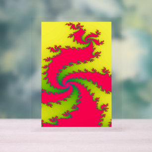 Señal Acrílica Año Nuevo Chino Dragón Fractal