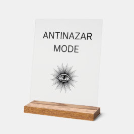 Señal Acrílica Anti Nazar Mode Acrylic Sign – Evil Eye Protection