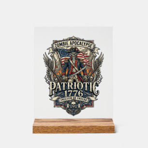 Señal Acrílica Apocalipsis Zombie General Zombie Patriota Patriót