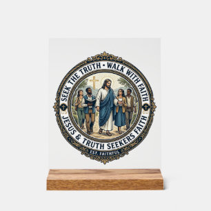 Señal Acrílica Apologética de Jesús Teología Camiseta Nerd de Fe