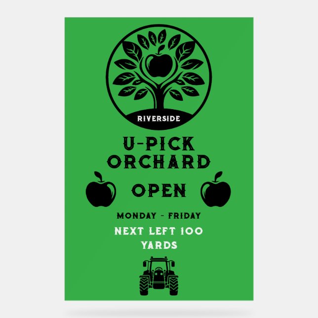 Señal Acrílica Apple Farm U- Elegir promoción (Anverso)