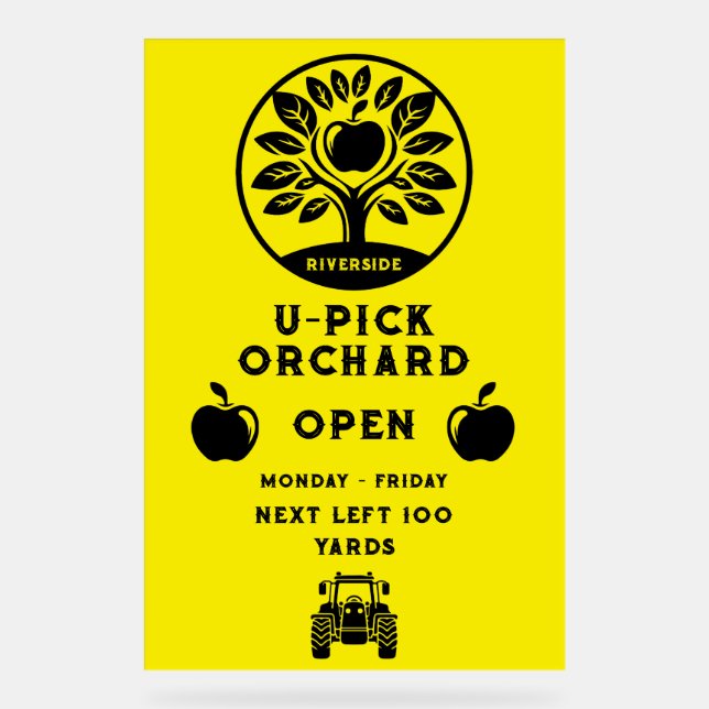 Señal Acrílica Apple Farm U- Elegir promoción (Anverso)