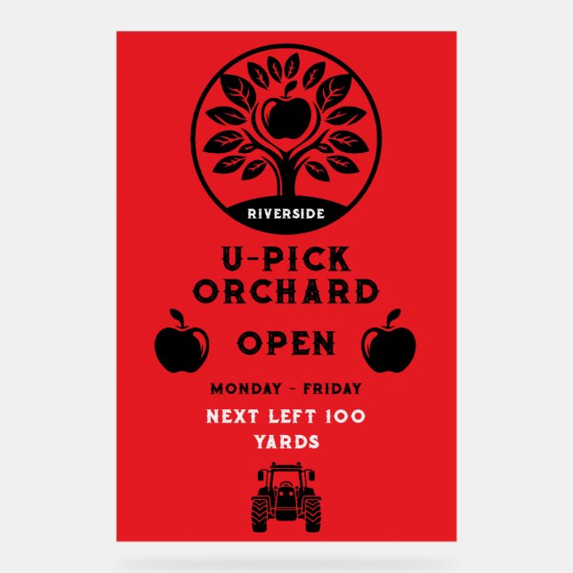 Señal Acrílica Apple Farm U- Elegir promoción (Anverso)