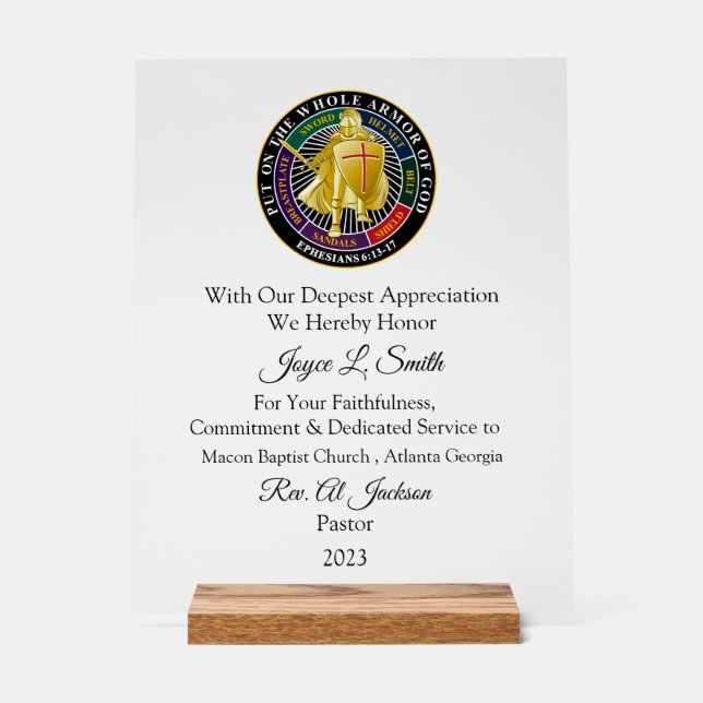 Señal Acrílica Apreciación de la Iglesia (Anverso)