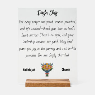 Señal Acrílica Apreciación del Pastor de Flor Azul Orang Rótulo a