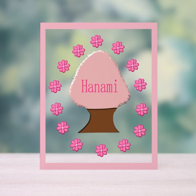 Señal Acrílica Árbol de cerezas japonés Hanami (Neutral )