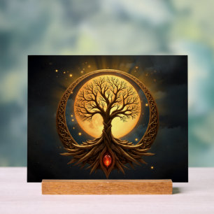 Señal Acrílica Árbol de la Vida – Iluminación a la Luz de la Luna
