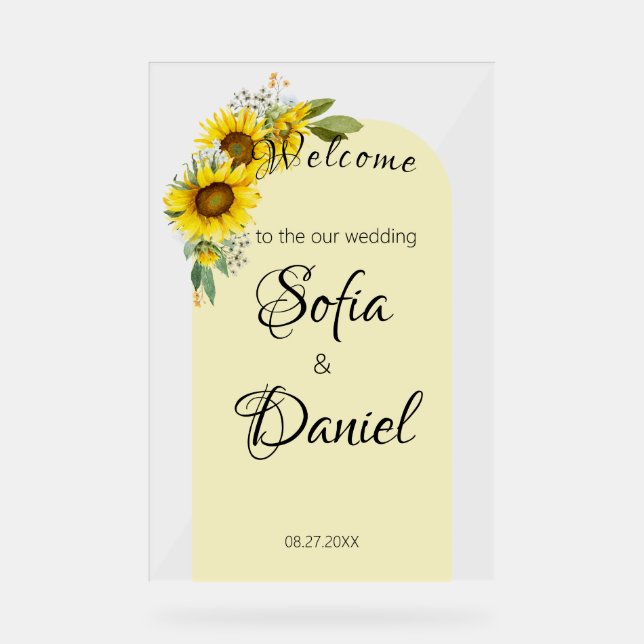 Señal Acrílica Arco amarillo girasol (Anverso)