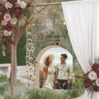 Arco de Foto de Flores Silvestres Boho Boda Bienve