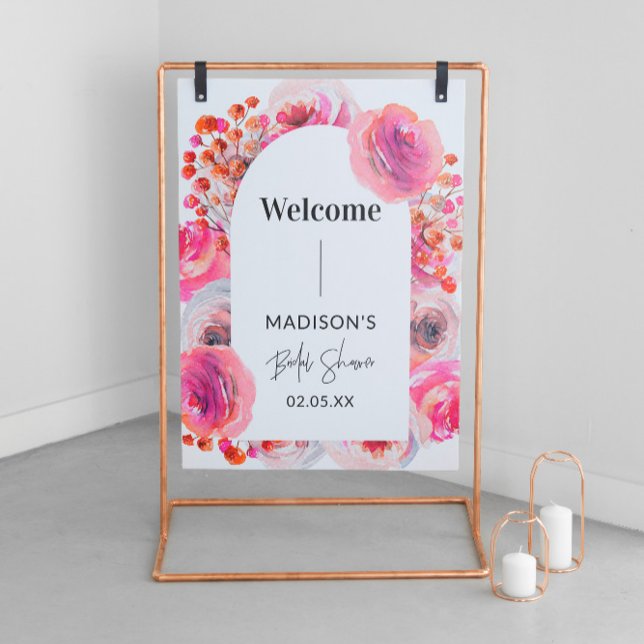 Señal Acrílica Arco floral Bienvenida Bridal Ducha Rótulo Acrílic (Subido por el creador)