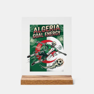 Señal Acrílica Argelia Gol Energía Esqueleto Delantero Naciones N
