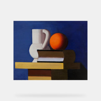 Señal Acrílica Arreglo con jarra blanca, naranja, Pintura
