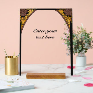 Señal Acrílica Art Nouveau