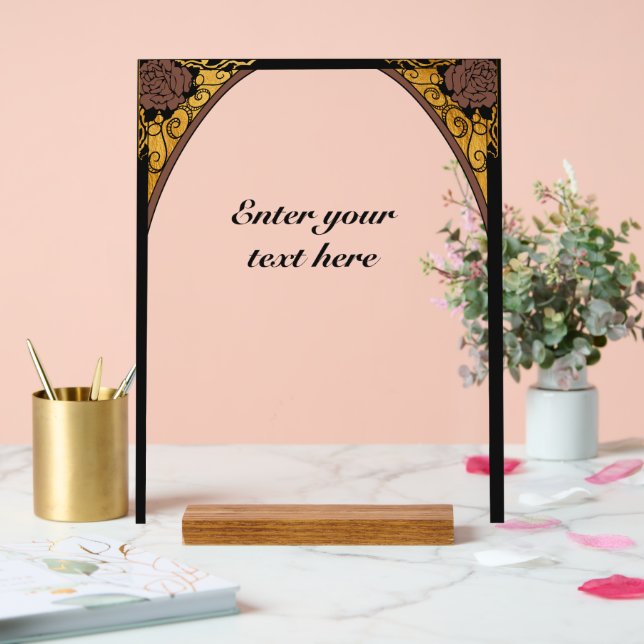 Señal Acrílica Art Nouveau (Boda)