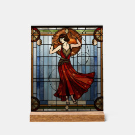 Señal Acrílica Art Nouveau Acrylic Stained Glass Wall Art 