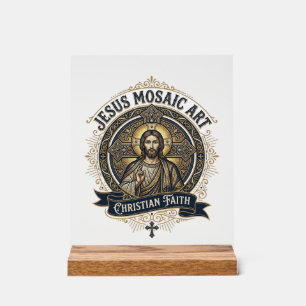 Señal Acrílica Arte de mosaico de Jesús Arte de mosaico de Jesús 