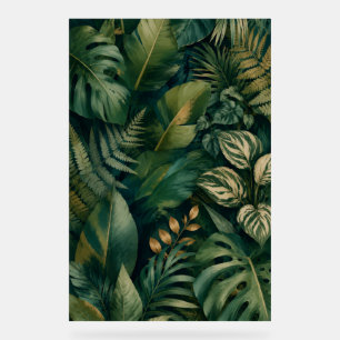 Señal Acrílica Arte de pared de impresión de hoja botánica tropic