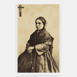 Señal Acrílica Arte fino de Santa Bernadette Soubirous