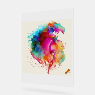 Señal Acrílica Arte gráfico moderno de color agua