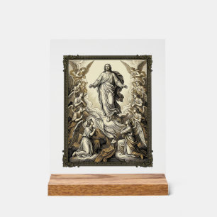 Señal Acrílica Arte vectorial de grabado de ángel de Ascensión vi