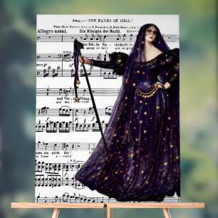 Señal Acrílica Arte Vintage Ópera Gótica Reina de la Noche